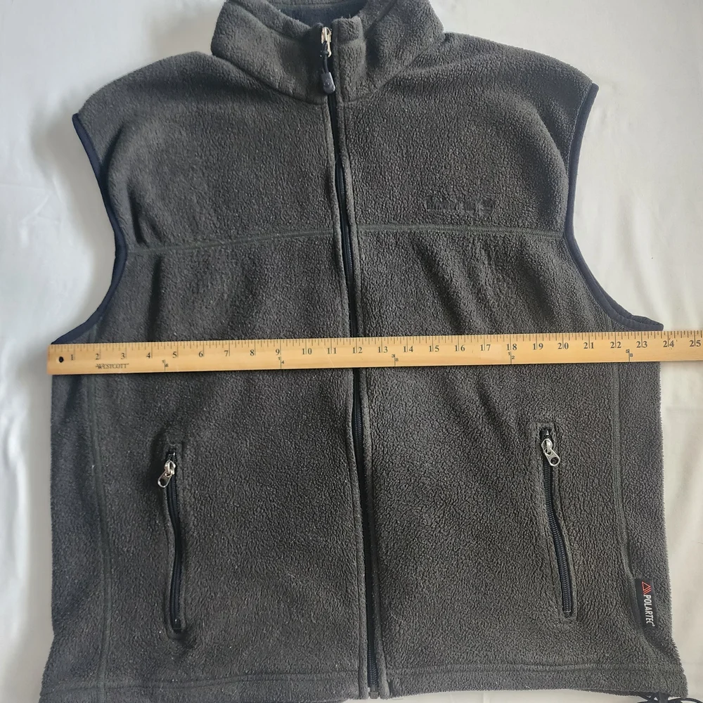 Timberland Size XL Polartec Fleece Vest Full Zip w/ Pockets Dark Forest Green - Picture 11 of 12